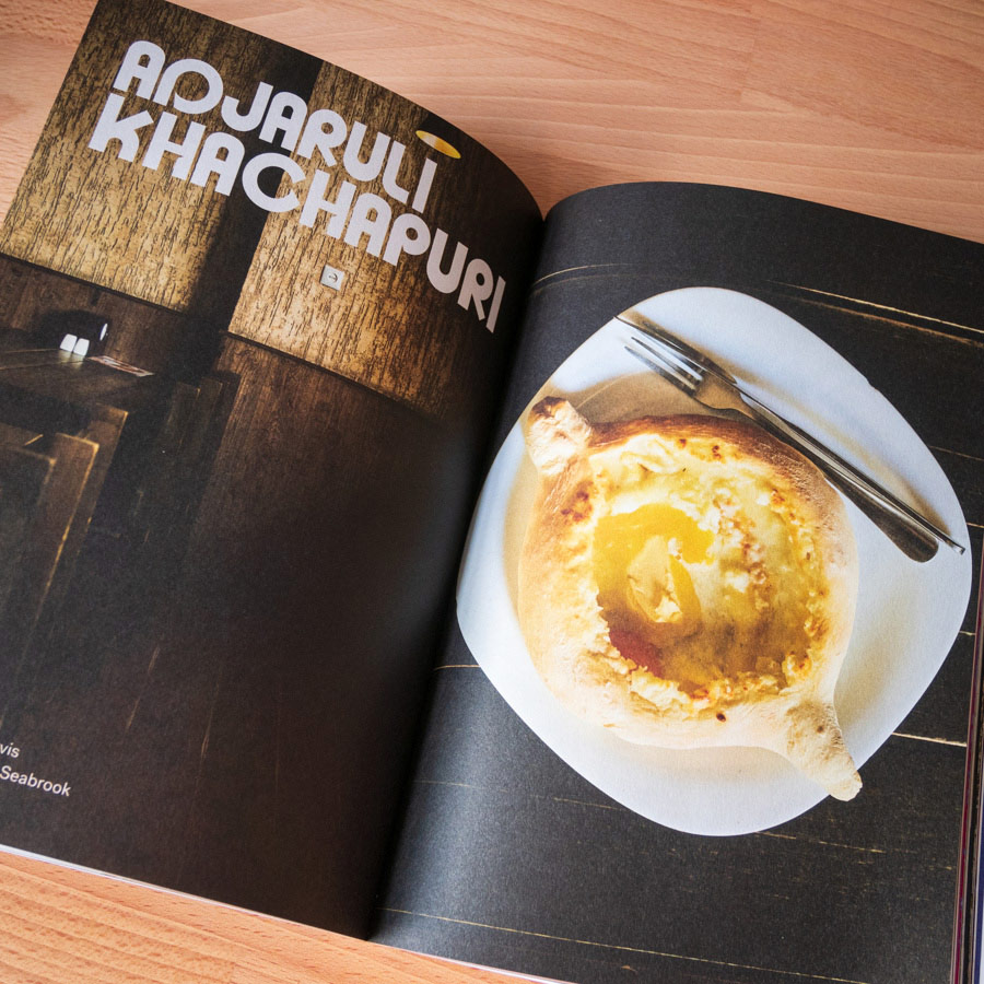 fare Magazine - Georgia edition with khachapuri